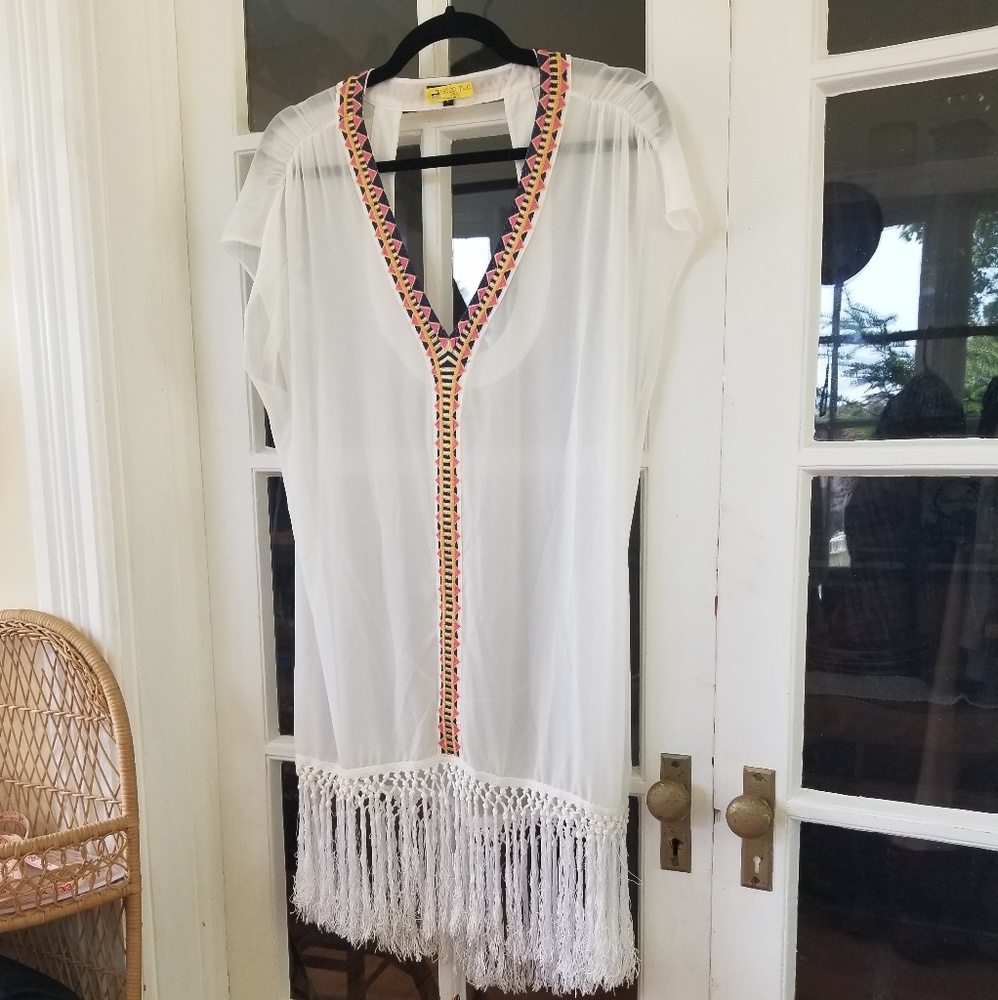 Warehouse - Boho Swim Coverup / Tunic